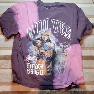Darc Sport Purple and Pink Wolves Graphic Tee